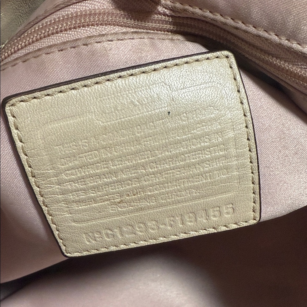 Coach Beige Embossed Shoulder Bag - Picture 4 of 6